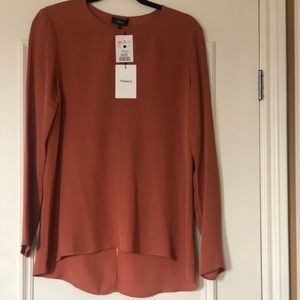 Burnt orange Theory blouse